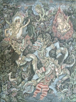 Painting Story Anoman Banda Naga Pasa from I. Made Bukel